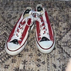American Flag converse low top Chuck Taylors size 10 women’s